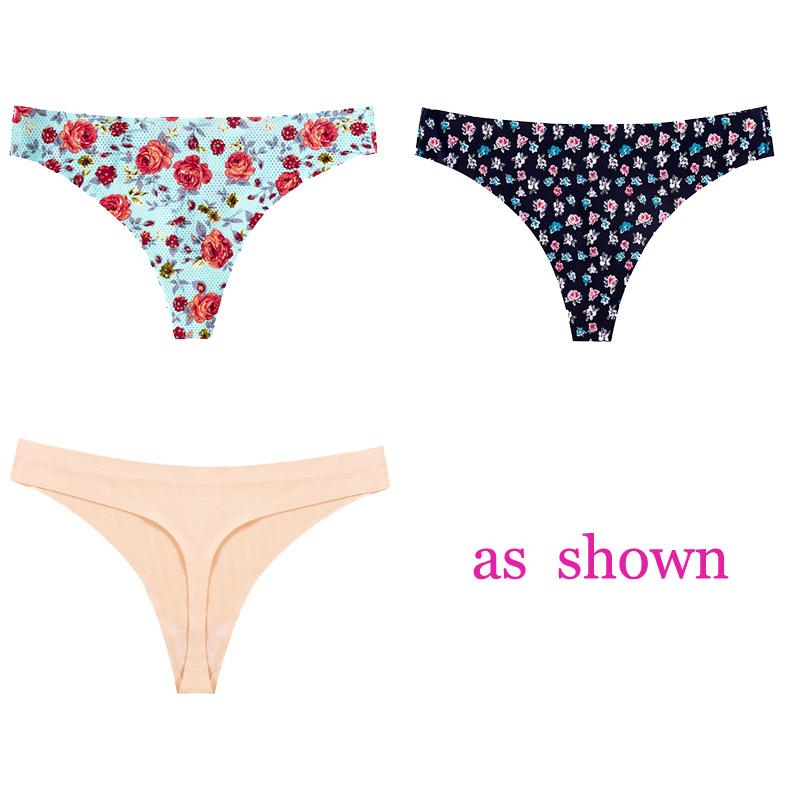 CINOON 3 шт./лот, женское сексуальное нижнее белье с цветами, соблазнительные трусики с низкой талией, стринги, дышащее нижнее белье без следов, стринги, нижнее белье