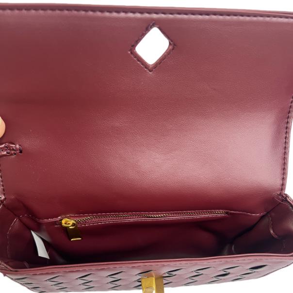 2024 Высококачественная плетеная сумка через плечо с золотым замком