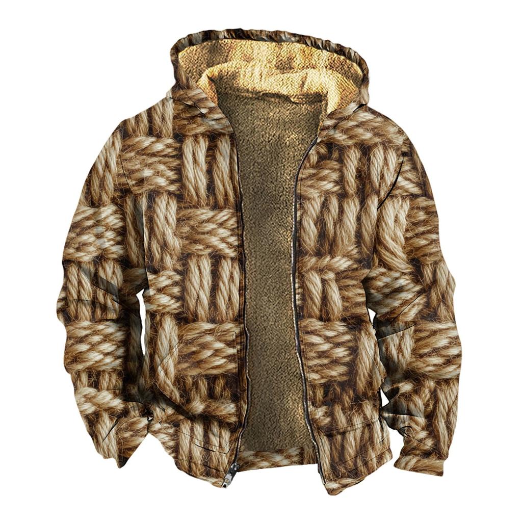 Men's Thickened Button Double Pocket Jacket With Pocket Insert Cotton Jacket