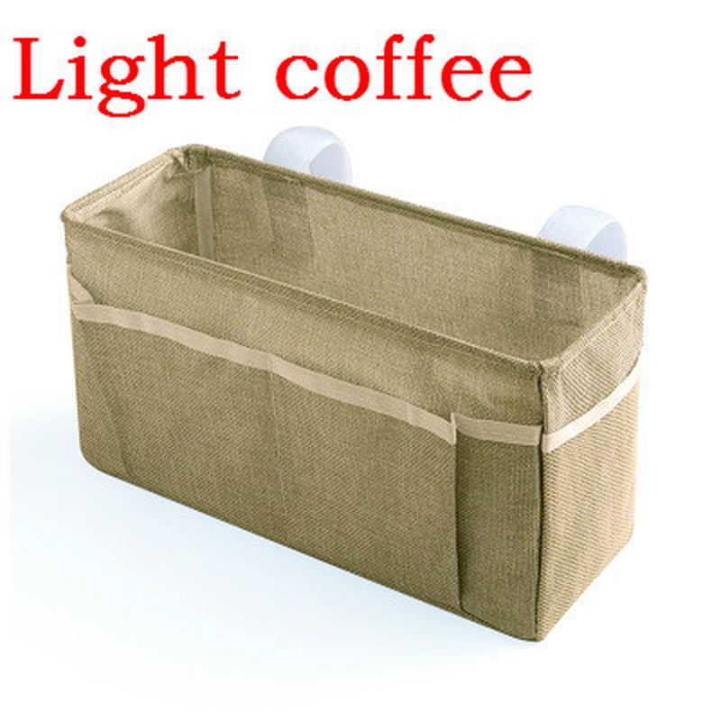 Cotton Linen Bedside Storage Car Organizer Hanging Bag Sundries Multi Pockets Bunk Beds Side Pouch Bag Makeup Organizer