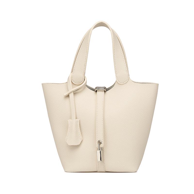 Универсальная сумка-ведро с текстурированным узором личи 2024 года — модная сумка через плечо для женщин и для поездок на работу и для мам с детьми