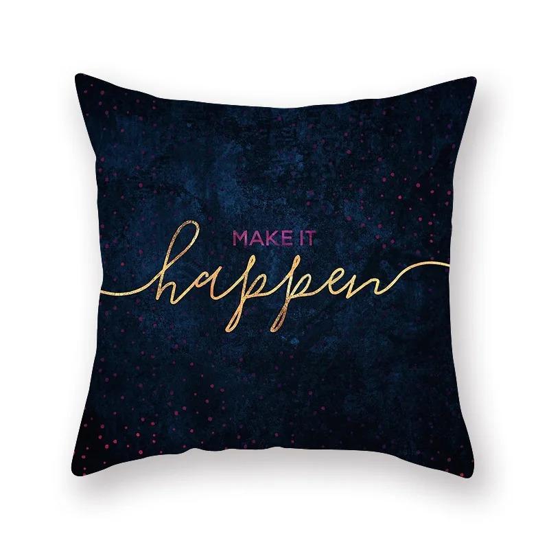 Ретро Синий Простой Принт Наволочка Автомобиль Украшения Офис Гостиная Дом Наволочка