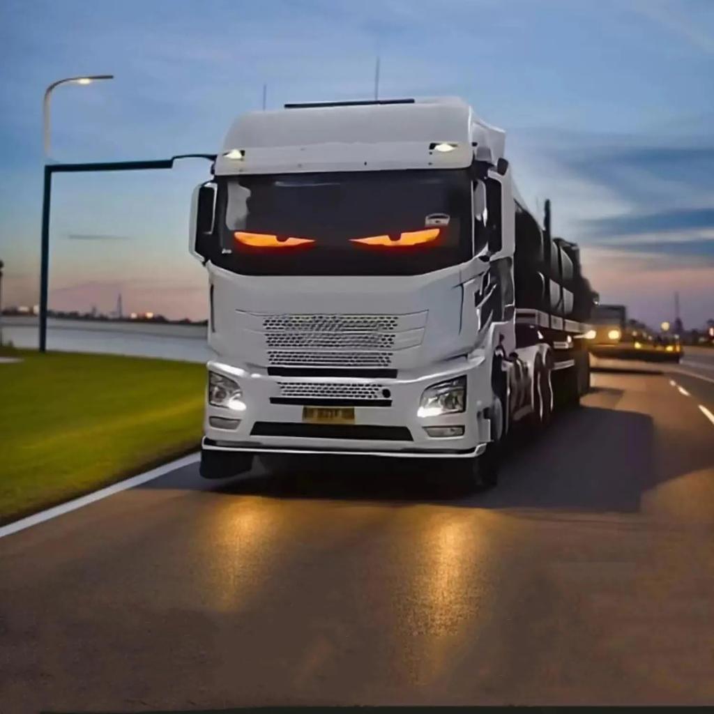 Devil Colorful Eye Lamp Soft Screen for Car Devil Eye Car LED Pixel Panel with RGB Car LED Pixel Panel for App Advertising Screen Waterproof