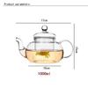 1000ml Heat Resistant Glass Tea Pot,Glass Teapot with Infuser Tea Leaf Herbal Coffee Pot Tea Set Practical Bottle Flower TeaCup