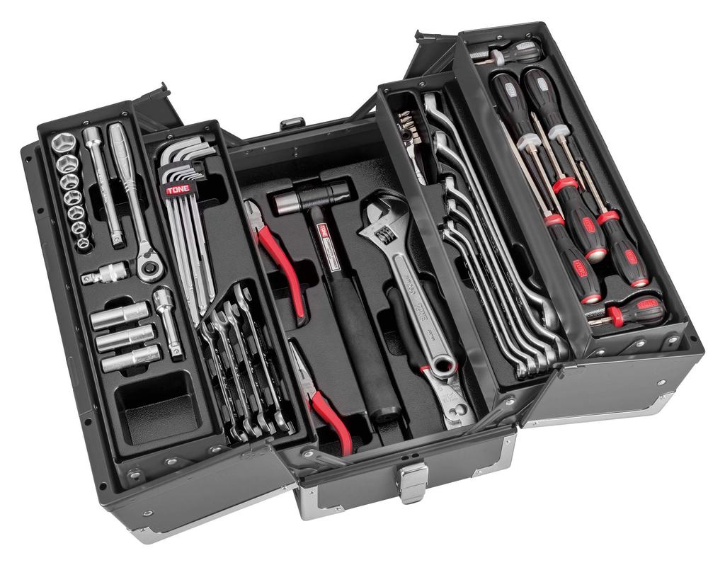 TONE Tool Set 54 Pieces TSA3309BK, 9.5mm (3/8") Drive, Black,