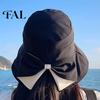 Wide Brim Hat for Sun Protection 2 Pcs Women's Bowknot Bucket Hat, UV Foldable Beach Beach, Hiking, Camping, Outdoor Packable Travel with Bow