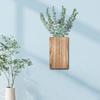 Деревянное настенное кашпо с искусственными растениями, деревянная карманная ваза для помещений