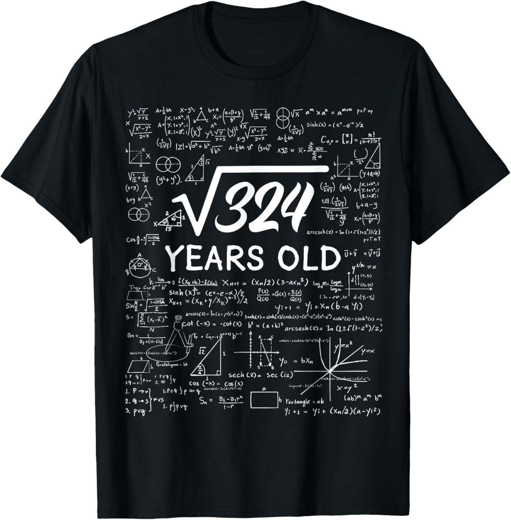 18 Birthday Boy Men Son Him Girl Funny Math 18th Birthday T-Shirt