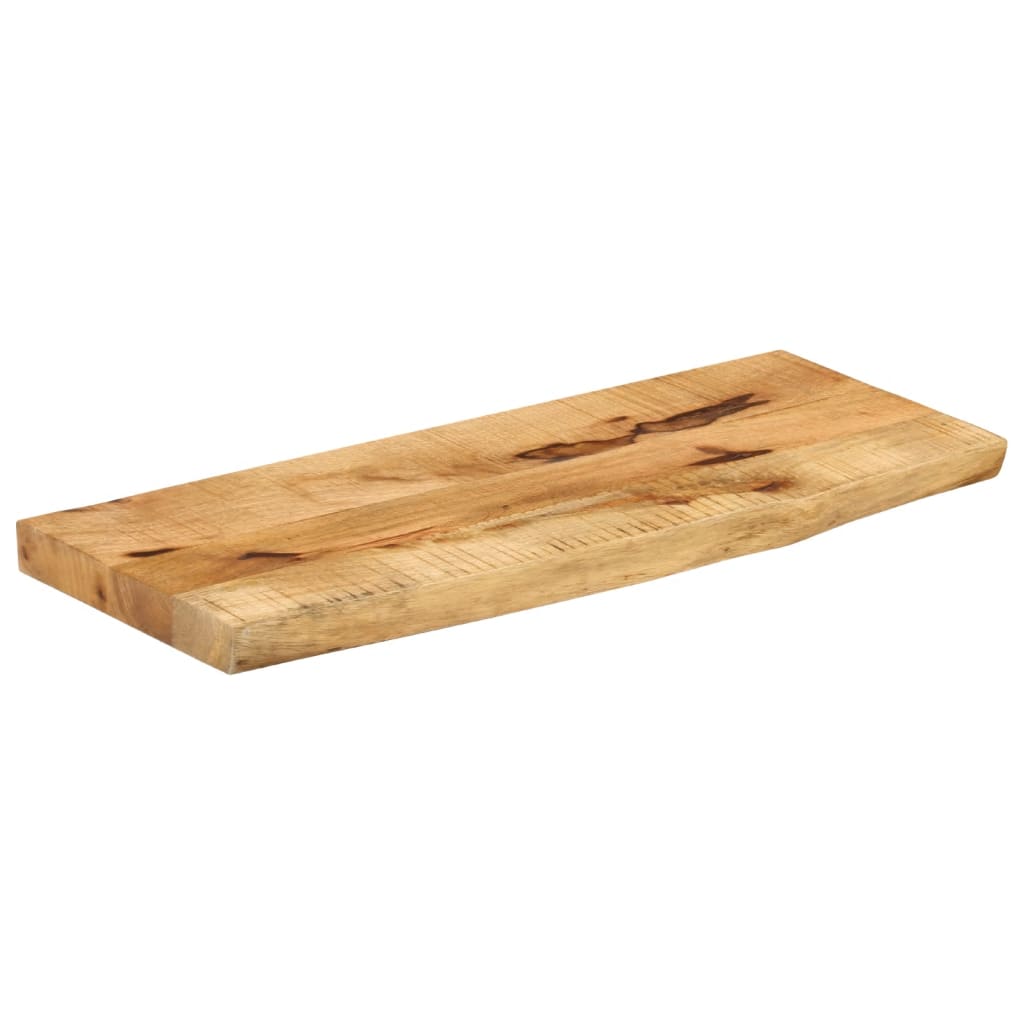 Blat Stołu, 90X20X3,8Cm, Naturalna Krawędź, Surowe Drewno Mango