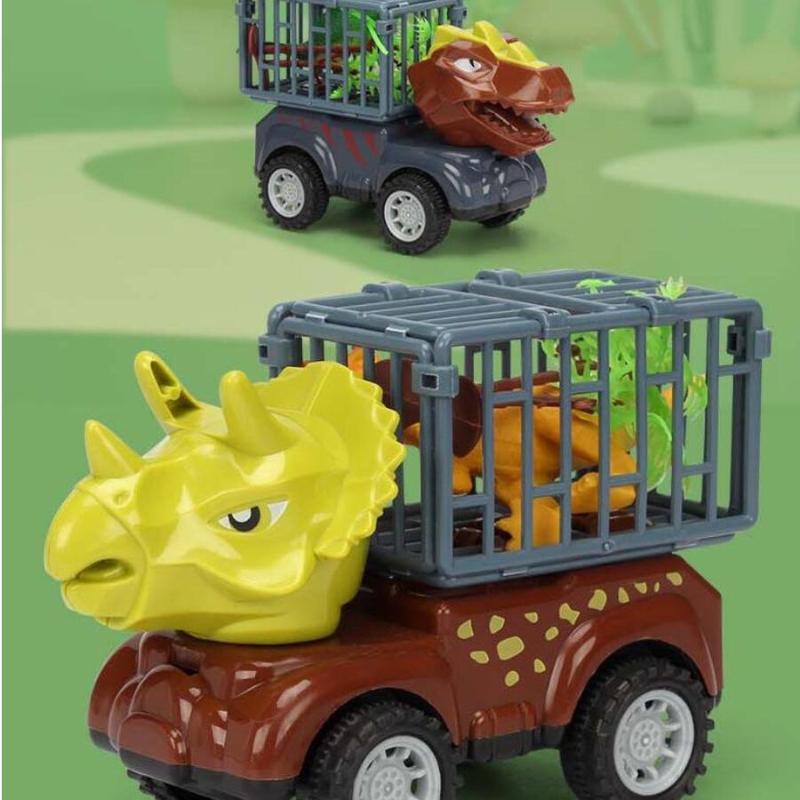1 Set Transport Truck Toys For Boys Toddlers T-Rex Dinosaur Games Monster Truck Pull Back Dinosaur Truck Toy Car