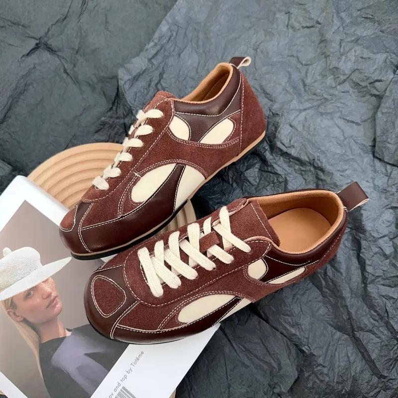 Fashion 2025 Autumn New Niche Design Retro Matching Wine Red Shoes All Sports Casual Shoes