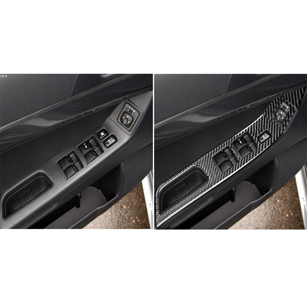 Carbon Fiber Look Window Lift Switch Panel Cover For 08-15 Mitsubishi Lancer EVO