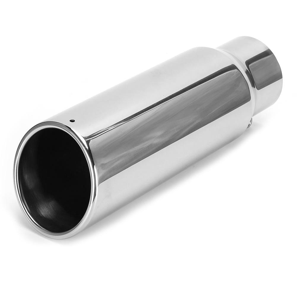 Выхлопная труба автомобиля из нержавеющей стали 80 мм 3,1 дюйма вход 102 мм 4 дюйма выход универсальная хвостовая горловина черная