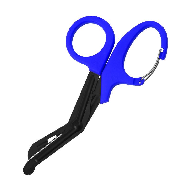 Ножницы из нержавеющей стали 19 см: Марля, Канва, Бинт ЭМТ, Изогнутый кончик, Лента.