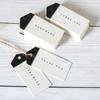 50 черно-белых бирок ручной работы в форме стрелок 'Спасибо' для упаковки выпечки