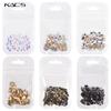 Nail Art Rhinestones Decorations Clear 3D Flatback Irregular Crystal AB Stones Manicure DIY Gold Black Colorful Beads