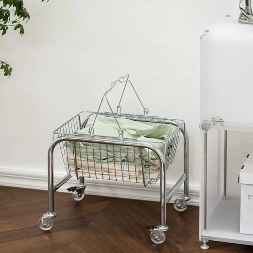 High Load Bearing Mobile Trolley Storage Rack Large Capacity Book Shelf Kitchen