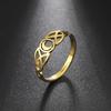 Кольцо Celtic Trinity Knot Moon Ring из нержавеющей стали с регулируемым ободком для женщин