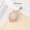 1Pc Reiki Healing Crystal Pendant, European and American Geometric Style Natural Stone Gems Charms for DIY Women Necklace Accessories, Jewelry Making