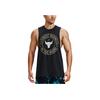 Under Armour Мужская тренировочная майка без рукавов с круглым вырезом и принтом букв Johnson Series Project, черная 1370492-001