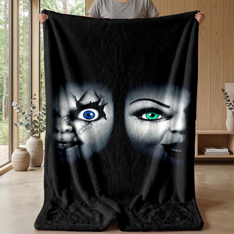 Soft Flannel Blanket Lightweight Cozy Bedroom Living Room CoverChild's Play Chucky Tiffany