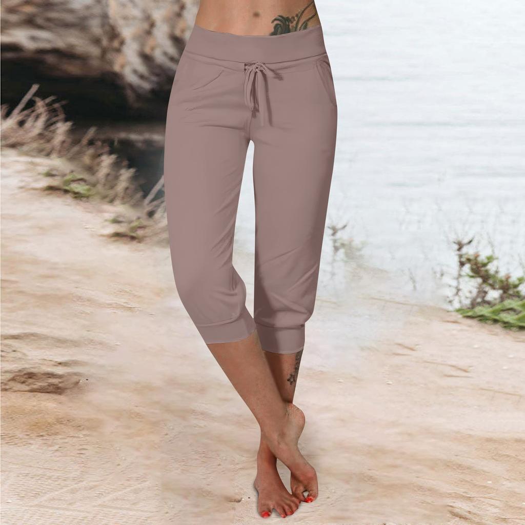 Брюки для женщин, укороченные шорты для женщин, летние новые повседневные эластичные модные повседневные брюки