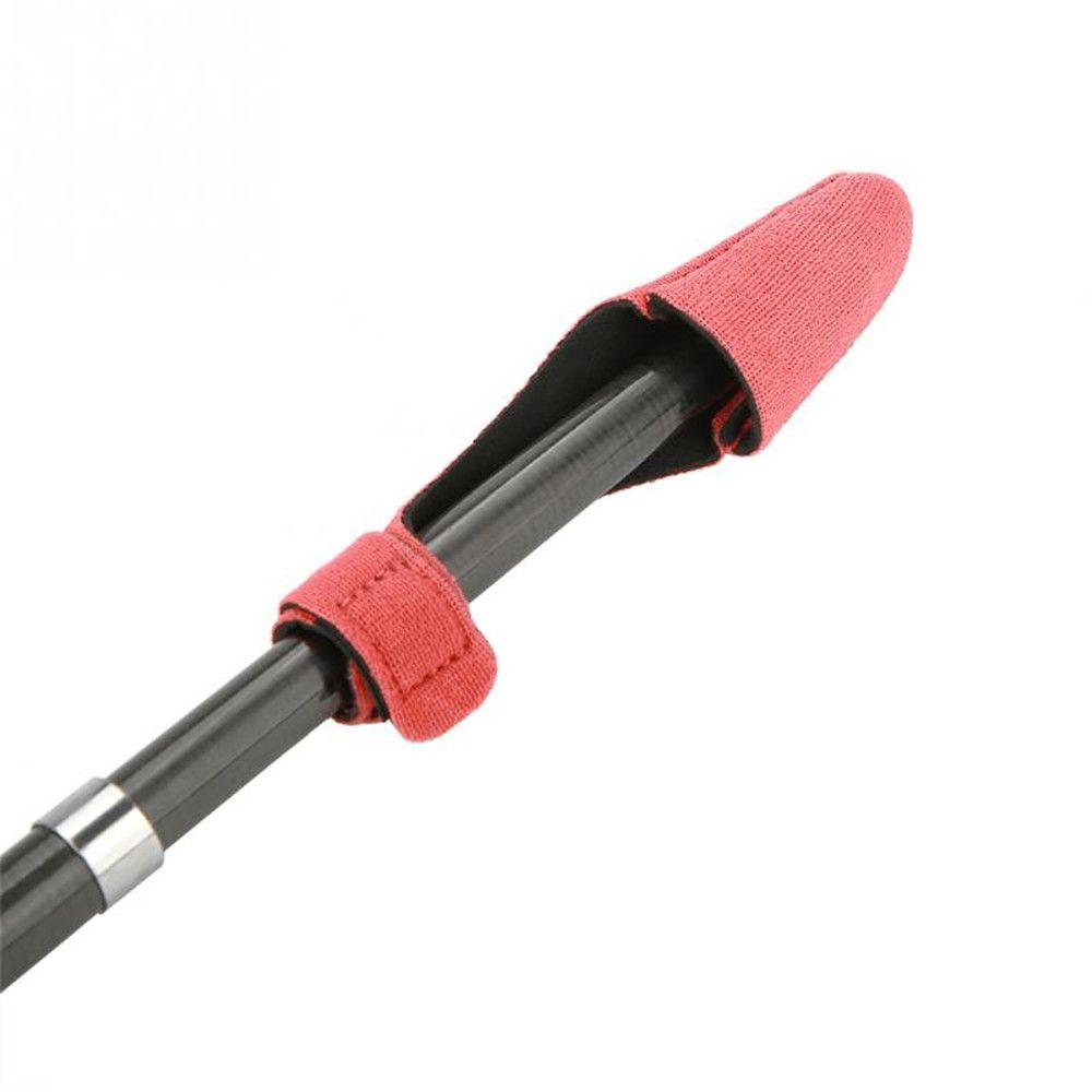 3 Colors Reusable Truss Cane Sleeves Pole Glove Fishing Rod Tie Fastener Straps Tip Cover