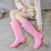 Rain Boots Fashionable Waterproof Rain Boots for Women Adults Waterproof Work Shoes Waterproof Silicone Shoes Trend Confident Comfort Simplicity Shoes