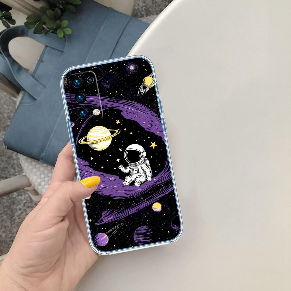 LO12 Космический Чехол-Астронавт Луна для Motorola G10 G20 G30 G31 G32 G34 G35 G41 G42 G50 G51 G52 G55 G60 G60S G62 G71 G72 G75