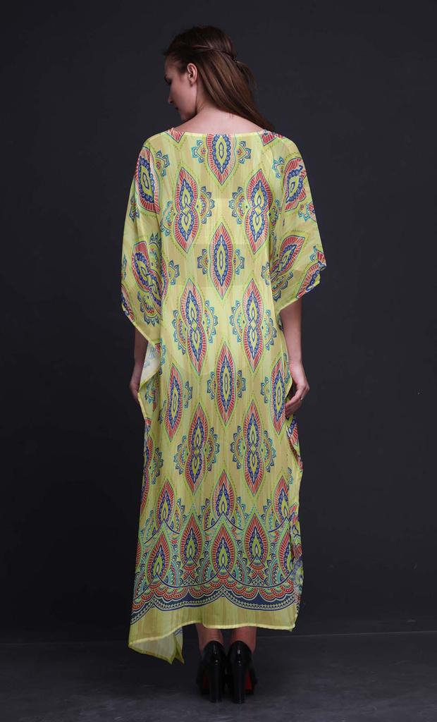 Phagun Цветочный этнический женский кафтан праздничная домашняя одежда макси платье пляж