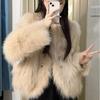 Имитация норки флисовая маленькая ароматная куртка женская осенне-зимняя одежда искусственный мех лисы на хлопковой подкладке хлопок утолщенный короткий длинный ворс