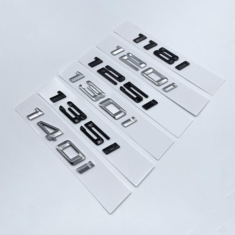 Old Font Numbers Letter 116i 118i 120i 125i 128i 130i 135i 140i Top ABS Emblem for BMW 1 Series Car Trunk Nameplate Sticker