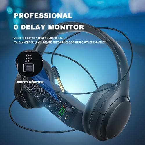 BOMGE U204 USB Audio Interface for PC/Computer Music Recording, 2x2 Guitar Audio Interface for Mac, 32-Bit/192kHz Podcast Streaming, Vocalist/Producer