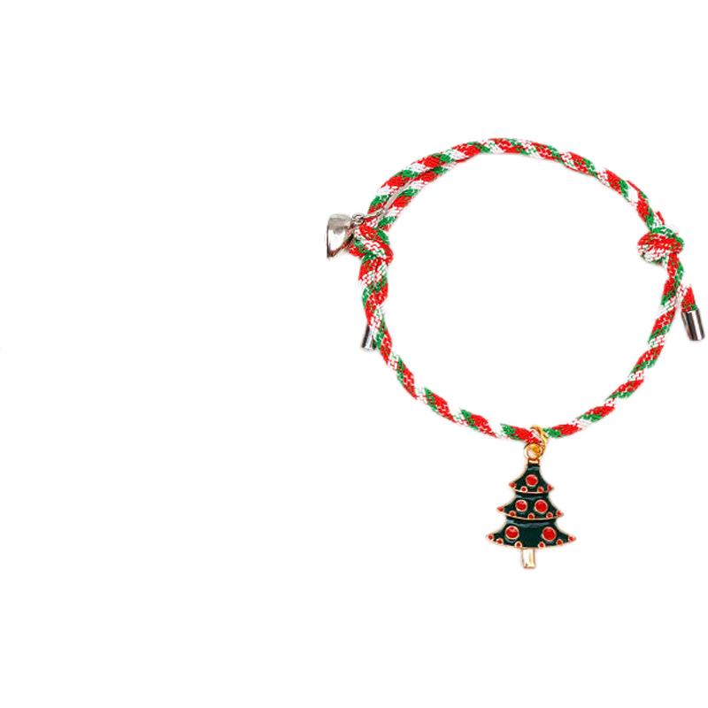 Красочный регулируемый рождественский браслет-подвеска с мультяшным кулоном для пары лучших друзей для женщин