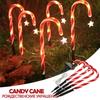 Christmas Candy Cane Lights Outdoor Christmas Decorations Waterproof Holiday Ambiance Light Snowman Pathway Lamp for Lawn Yard