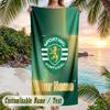 Beach Towel Sporting CP Print Custom Name Text Soft Towel for Swimming Pool