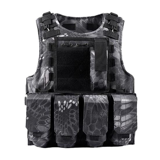 Детский тактический жилет, регулируемый холщовый жилет с несколькими карманами, уличный боевой жилет для мальчиков и девочек, ролевая игра, охота, игра, тренировочное снаряжение