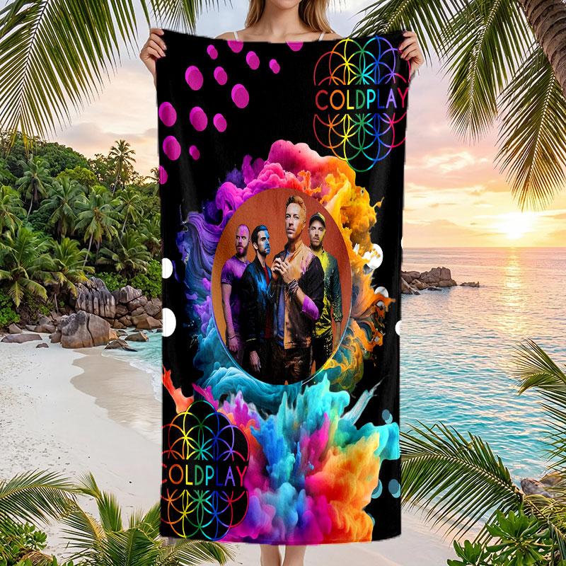 Large Beach Towel Quick Dry Absorbent Towel For Beach IndoorColdplay