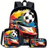Cartoon Print Kids School Backpack Elementary Students - Large Capacity Lightweight Oxford Fabric Daypack With Pencil Case