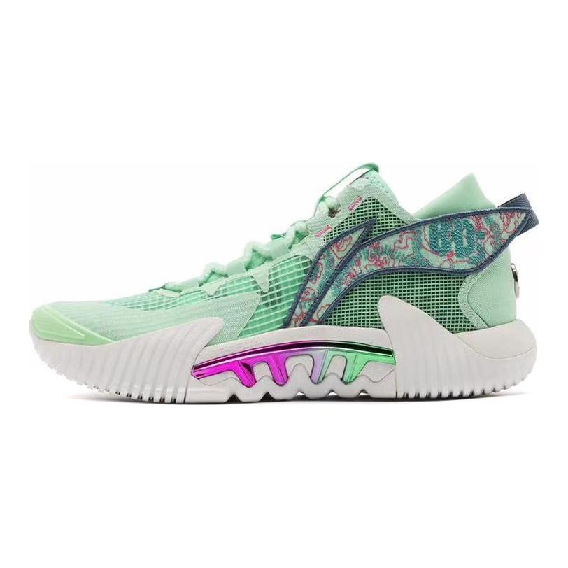 Li Ning Badfive 2 Низкая амортизация Скользкая подошва Износостойкие Покрытие Поддержка Низкий профиль Баскетбольные кроссовки Мужские ABFR005-10