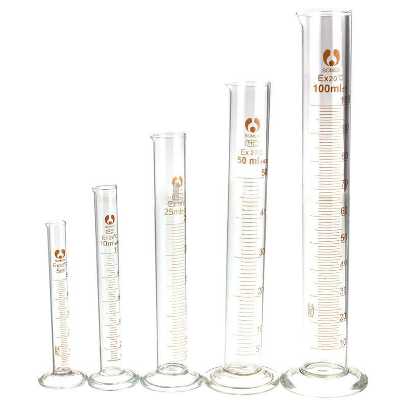 1 шт., стеклянный измерительный цилиндр, химическая лабораторная мера/1 шт., измерительная цилиндр, кисть