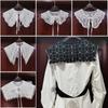 Floral Lace Shirt False Collar Embroidery Wraps Sunscreen Women Shawl Doll Fake Collar Mini Cape Fake Collar