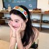 Ажурная вязаная повязка на голову с цветочным узором, разноцветная широкая повязка на голову, вышитая крючком повязка на голову, подарок