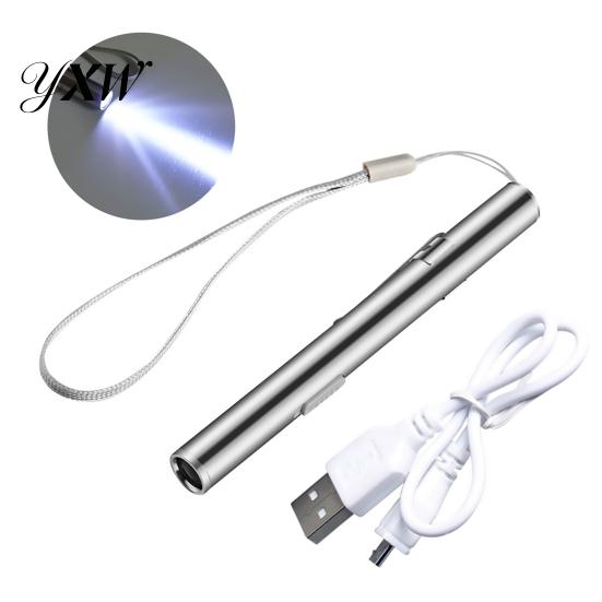 Медицинский ручной фонарик-ручка, перезаряжаемый от USB, мини-энергосберегающий фонарик, светодиодный фонарь