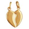 [R4128] - Gold Plated Pendant 'Ames Soeurs' Golden - 15x15 Mm