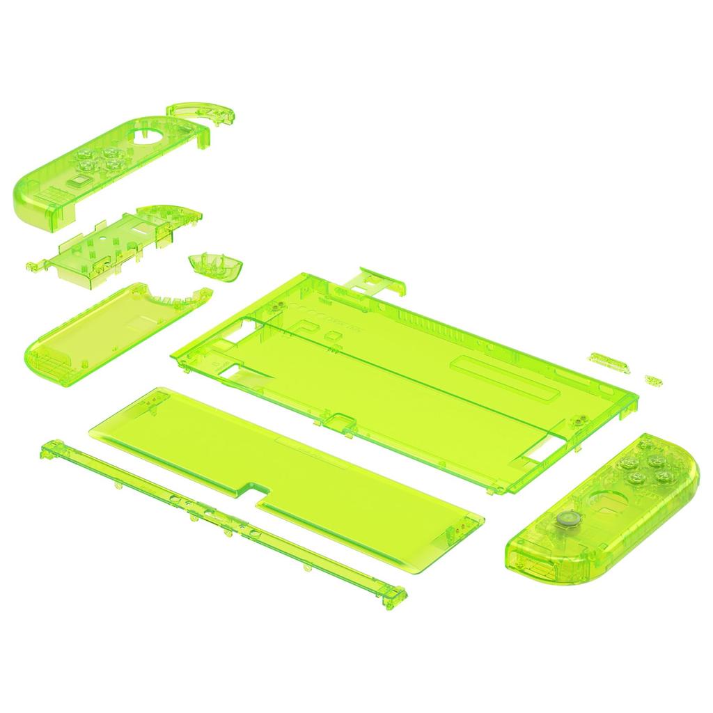 Не основной блок Прозрачная задняя панель для переключателя eXtremeRate, совместимая с OLED-переключателем для ПК Задний переключатель, совместимый с Switch OLED Joycon