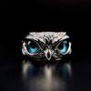 Lovers Jewelry Gift Owl Eye Statement Ring Open Adjustable Vintage Ring