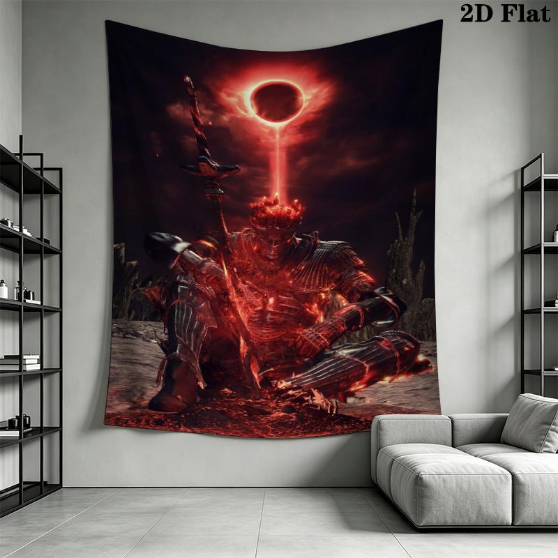 Dark Soul Wall Tapestry Aesthetic Wall Hanging Printed Fabric Blanket Decorative Tapestries for Bedroom Living Room Home Decor