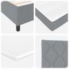 Box Spring Bed with Headboard Light Gray 180 x 200 cm Fabric