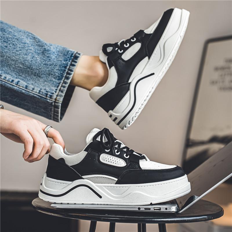 Sneaker Loafers Casual Shoe Men's Casual Shoes Sports and Leisure Men's Autumn Sneakers Skateboard Leather Shoes Mid-top New
